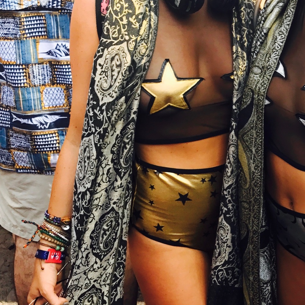 Dolls kill gold star two piece set